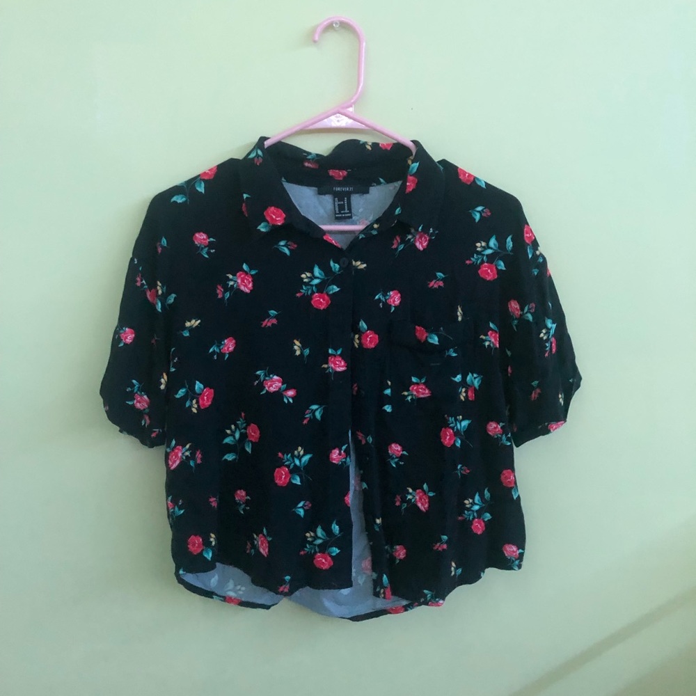 forever 21 rose shirt